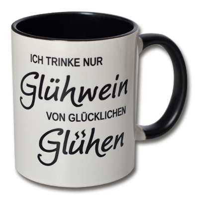 Ich trinke nur Glühwein von glücklichen Glühen