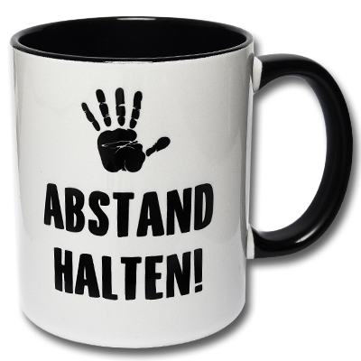 Tasse Abstand halten