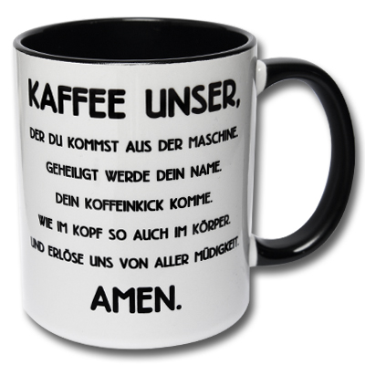 Bedruckte Tasse Mit Beidseitigem Aufdruck Kaffee Unser