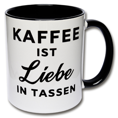 Kaffee ist Liebe in Tassen