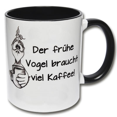 Tasse Der frühe Vogel